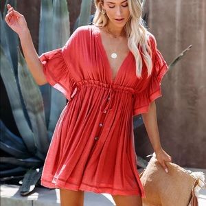 NWOT summer swim coverup, one size